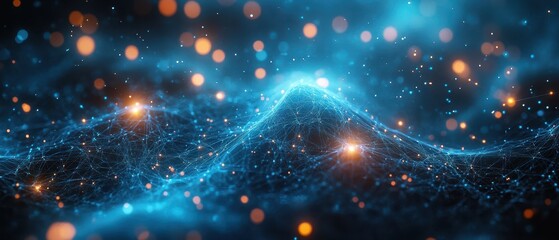 Fototapeta premium Digital background perfect for tech processes, data transfer and security