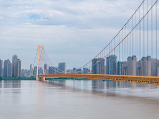 Summer scenery of Hongshan River Beach in Wuhan