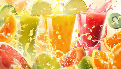 Juicy Journeys: Freshly Squeezed Adventures in the Juice Aisle - Quench your thirst with a selection of fresh juices, offering a taste of fruity adventures