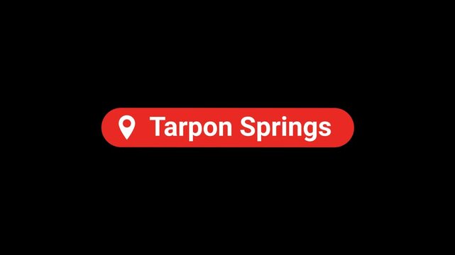 Tarpon springs Location title Animation