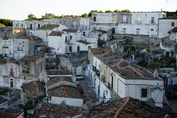 Fototapeta premium Typical white houses of Monte Sant'Angelo, Gargano, Puglia, Italy