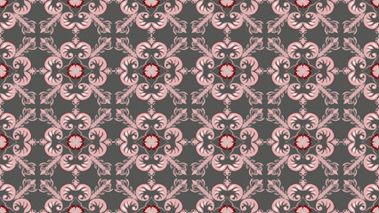 Rose Floral Demark wallpaper Seamless pattern.