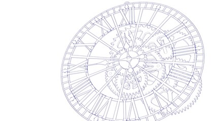 clock graphic symbol 3d illustration	
