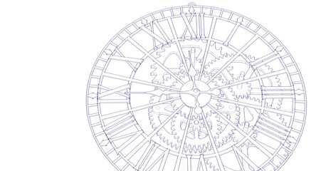 clock graphic symbol 3d illustration	
