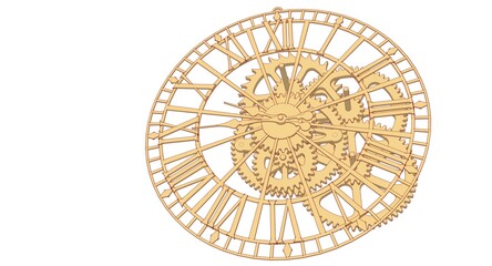 clock graphic symbol 3d illustration	
