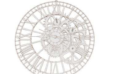 clock graphic symbol 3d illustration	
