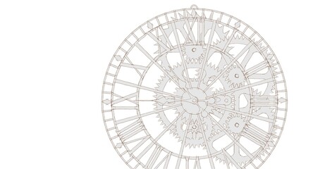 clock graphic symbol 3d illustration	
