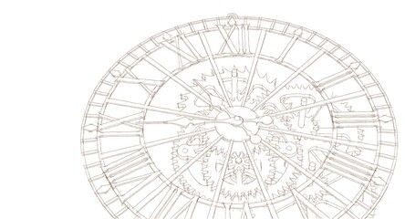 clock graphic symbol 3d illustration	
