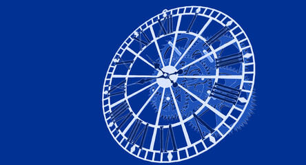 clock graphic symbol 3d illustration	
