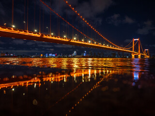 Wuhan Yingwuzhou Yangtze River Bridge scenery