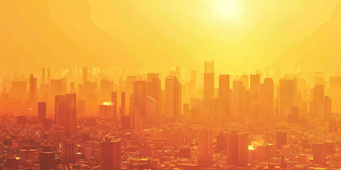 Urban heat islands are the sweltering blankets of heat, intensifying temperatures in cities: Visualize an urban heat island as a heatwave hovering over a city