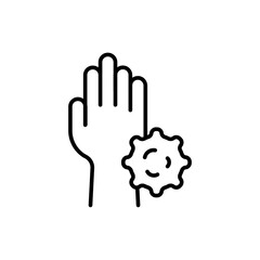 Skin Cancer outline icons, minimalist vector illustration ,simple transparent graphic element .Isolated on white background