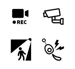 防犯・セキュリティに関するベクターアイコンセット