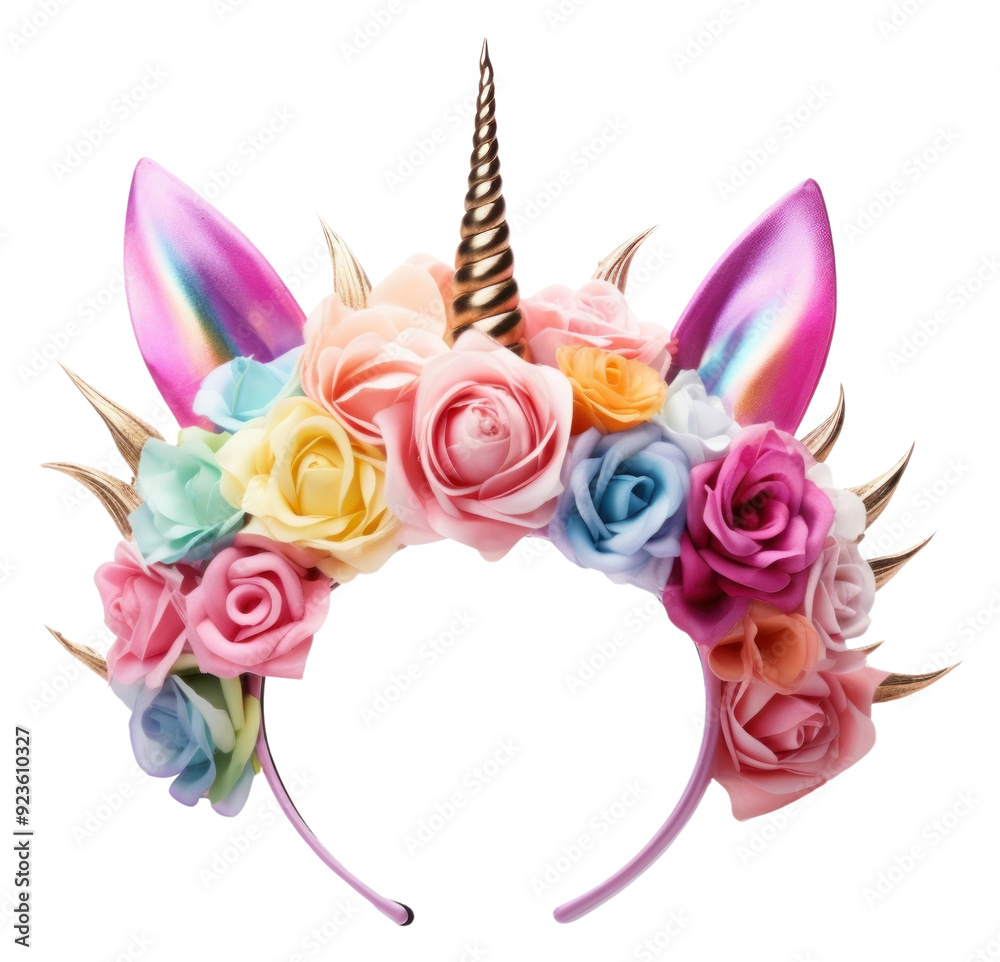 Poster PNG Unicorn horn flower plant rose.