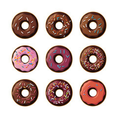 Fototapeta premium set of donuts