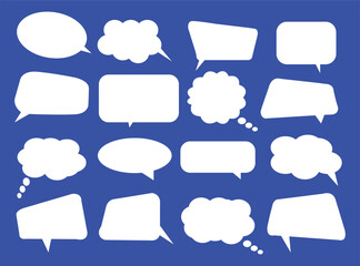 Fototapeta premium Set of speech bubble collection .set of speech bubble cartoon box icon set . speech bubble vector. comment box icon vector set. 