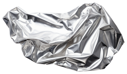 PNG Shiny crumpled metallic sheet