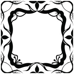 A creepy Halloween frame with a vintage style vector illustration, perfect for adding an eerie touch to your designs, decorations, invitations, and spooky-themed projects.