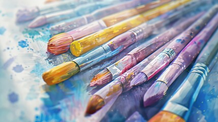 Obraz premium Drawing brushes