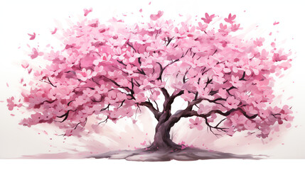 Fototapeta premium This is a picture of a pink cherry blossom tree