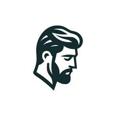 simple father handsome man logo vector illustration template design