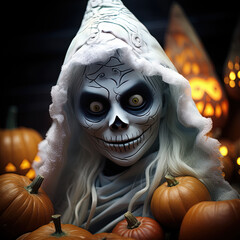 Ghost costumes: Ghost costumes are one of the traditional Halloween costumes. People will wear all kinds of scary clothes and cosmetics to celebrate this festival