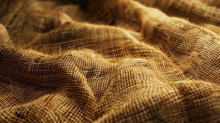 Close-up of beautifully textured fabric showcasing a warm, earthy tone with soft folds and intricate detail.