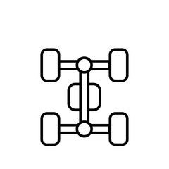 Car frame outline icons, minimalist vector illustration ,simple transparent graphic element .Isolated on white background