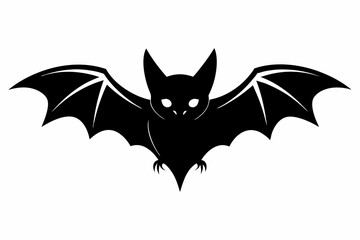 bat silhouette vector art illustration