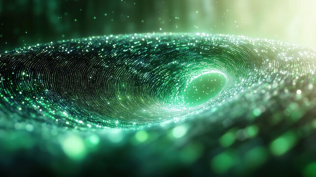 Hacker attack symbol, binary code flowing, digital storm effect, neon green hues. Isolated on white background, Copy space for text, No logo, No Trademark, No text