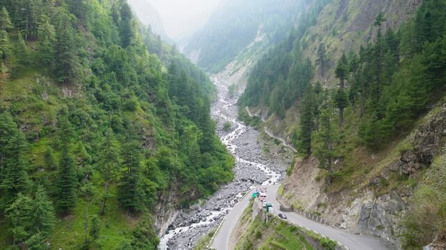 Scenic Chamba Valley in Himachal Pradesh with Majestic Glacial Rivers and Peaks