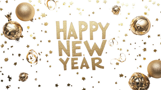 Happy new year 2025 transparent background
