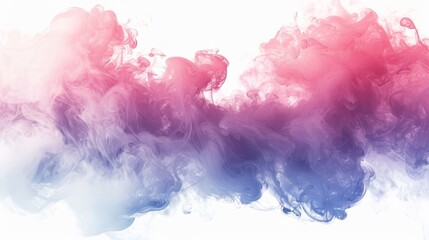 Fototapeta premium Colorful smoke swirling in artistic patterns on a white background