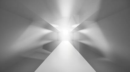 The Captivating Grey White Perspective Geometric Lighting Background: A Visual Delight of Symmetry and Illumination.