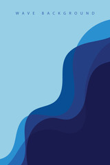 Abstract blue wave background