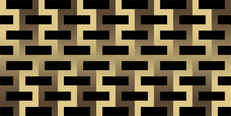 The background design is in the form of repeating geometric planes with a combination of brown gold gradations isolated on black