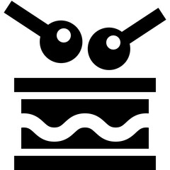 drum black solid icon