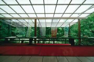 嵐山祐斎亭の美しい庭園