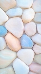 Obraz premium A close up of a bunch of white and blue rocks