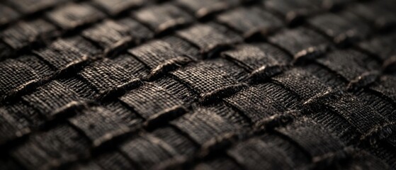 Detailed macro shot of a textured fabric highlighting the weave pattern and fiber details