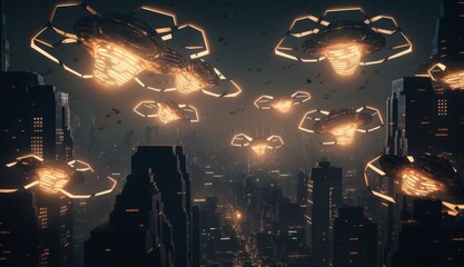 Drone Swarm: Aerial Choreography Illuminates Smart City