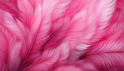 Fototapeta premium Flamingo Feather Pattern Focus on a flamingo feather pattern with bright pink hues and delicate lines
