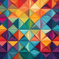 Geometric Mosaic Pattern Focus on a mosaic-style geometric pattern with vibrant colors with a modern background