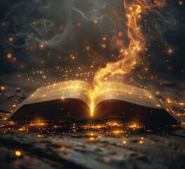 Open Book With Magical Glow