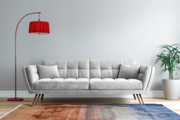 PNG modern sofa mockup, transparent design