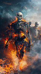 Skeleton wallpaper for halloween