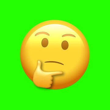 Animated Facebook emoji of a thoughtful face