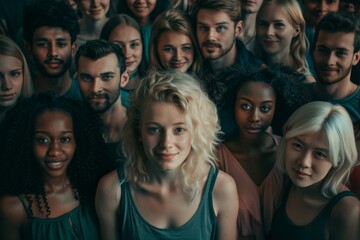 Fototapeta premium Individuals of different ethnicities to foster connection and mutual respect. Generation Z’s focus on inclusivity drives collaboration and shared learning.