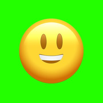 Animated Facebook emoji of a happy face
