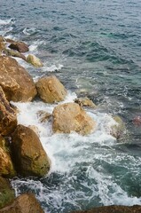 35mm film photography shots of Mediterranean Sea taken in South of France, Provence, 